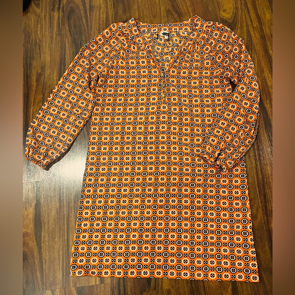 🧡💙Mudpie Orange Patterned Women's Dress